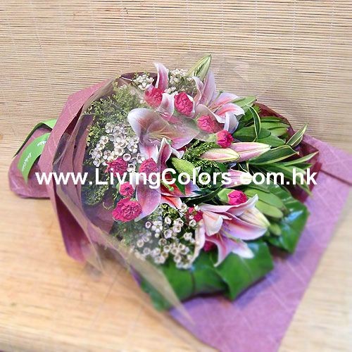 carnation & lilies bouquet