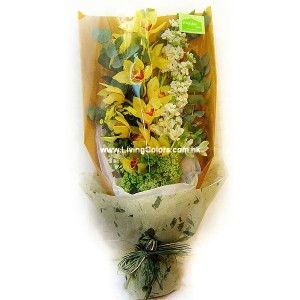 Yellow Cymbidium Bouquet