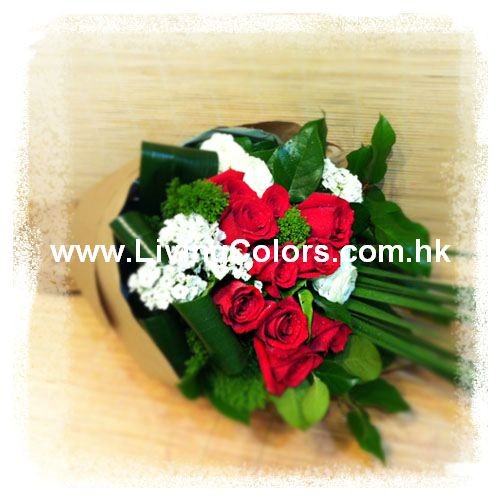 South America Red Rose Bouquet 24pcs